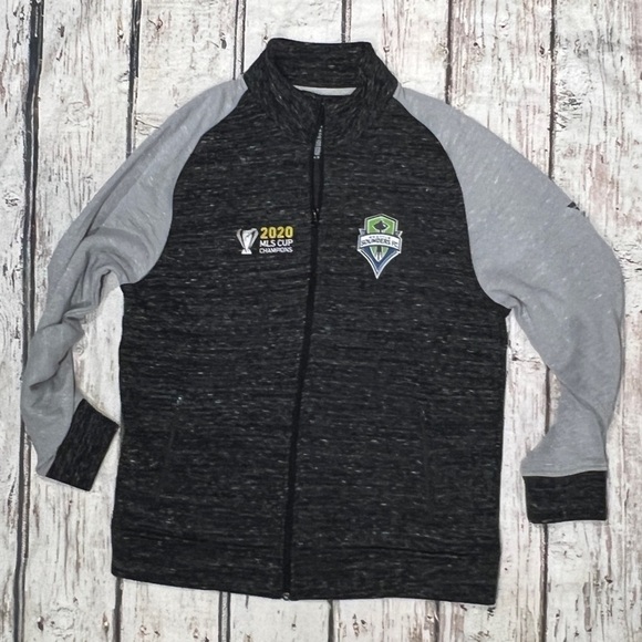 Seattle Sounders 2020 World Cup MLS Soccer Zip Up Coat Jacket Futbol Mens - Picture 3 of 6